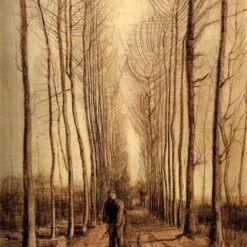 High-Quality Reproduction of Van Gogh’s Avenue of Poplars – Beautiful 1884 Oil Landscape from Dafen Village Studio
