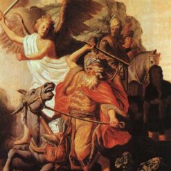 Hand-painted Rembrandt 'Balaam's Ass' 1626 – Striking 17th Century Biblical Masterpiece