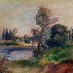 Buy "Banks of the River" by Pierre-Auguste Renoir – Beautiful River Landscape Reproduction on Canvas | Dafen Village