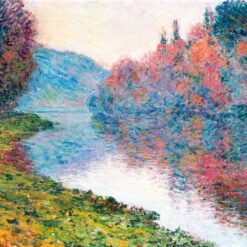 Banks of the Seine at Jenfosse - Clear Weather 1884 | Hand-Painted Claude Monet Oil Painting Replica by Dafen Village Studio