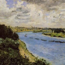 Reproduction of Pierre-Auguste Renoir’s "Barges on the Seine" 1870 – Hand-Painted French River Landscape Art on Canvas | Dafen Village