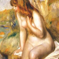 Buy Renoir’s "Bather Seated on a Rock" 1892 – High-Quality Oil Painting Reproduction | Custom Canvas Art from Dafen Village