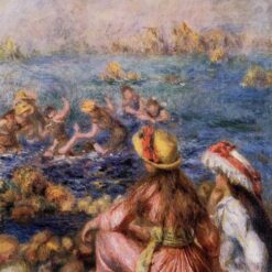 Premium Reproduction of "Bathers" by Pierre-Auguste Renoir – Hand-Painted Nude Bathing Scene Art from Dafen Village