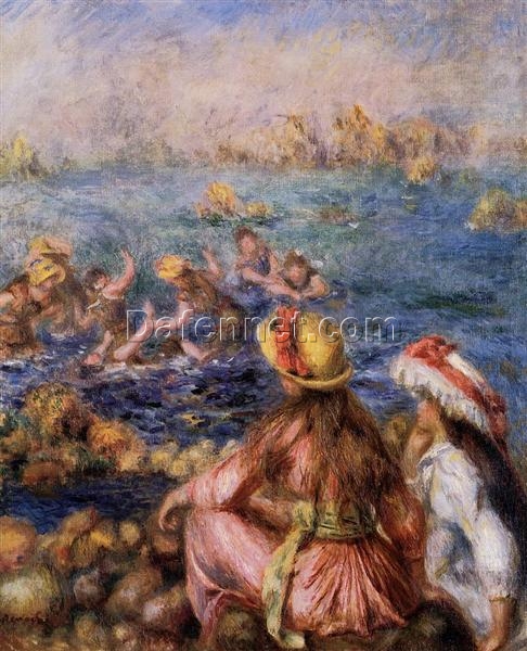 Premium Reproduction of “Bathers” by Pierre-Auguste Renoir – Hand-Painted Nude Bathing Scene Art from Dafen Village