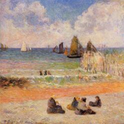 Bathing, Dieppe" by Paul Gauguin - 1885 Oil Painting Reproduction | Beautiful Hand-Painted Canvas Artwork for Art Collectors