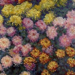 Authentic Oil Painting of Monet's Bed of Chrysanthemums - 1897 Reproduction by Dafen Village Artists