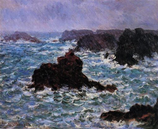 Claude Monet’s Belle-Ile, Rain Effect (1886) – Hand-Painted Custom Oil Art from Dafen Village Studio
