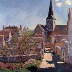 Claude Monet's Bennecourt (1885) - Stunning Handcrafted Oil Painting, Capturing Nature's Beauty, Made by Dafen Village Artists