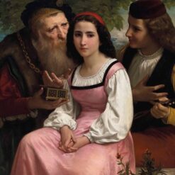Reproduction of Bouguereau’s "Between Wealth and Love" | High-Quality Hand-painted Oil Art for Sale