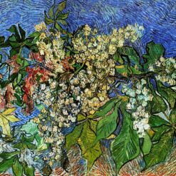 High-Quality Reproduction of Van Gogh’s Blossoming Chestnut Branches – Elegant 1890 Floral Oil Painting from Dafen Village Studio