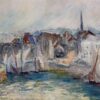Reproduction of Boats in the Port of Honfleur by Claude Monet, 1917 - Hand-painted Oil Painting | Dafen Village Studio