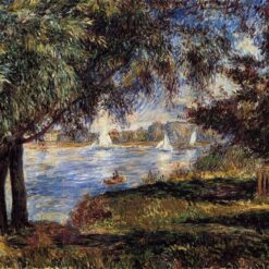 Reproduction of Pierre-Auguste Renoir’s "Bougival" – Hand-Painted Impressionist Landscape with Figures on Canvas | Dafen Village