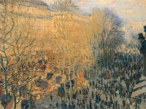 Estilo impresionista Boulevard des Capucines de Claude Monet - Reproducción de pintura al óleo personalizada de Dafen Village