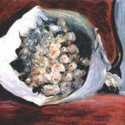 Reproduction of Pierre-Auguste Renoir’s "Bouquet in a Theater Box" – Hand-Painted Floral Still Life on Canvas | Dafen Village