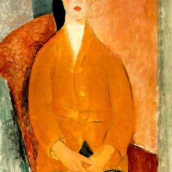Boy in Shorts" by Modigliani - 1918 Hand-Painted Oil Painting Reproduction | Elegant Canvas Artwork for Collectors