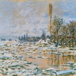 Dafen Village Artist’s Reproduction of Monet’s Breakup of Ice, Lavacourt, Grey Weather – Impressionist Oil Painting for Your Home