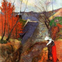 Buy Paul Gauguin’s "Breton Woman with a Pitcher" 1888 - Premium Oil Painting Reproduction | Custom Handcrafted Canvas Art