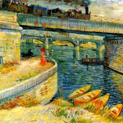 Authentic Van Gogh Bridges across the Seine at Asnieres Replica – Classic 1887 Riverside Artwork by Dafen Village Artists