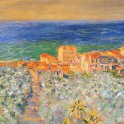 Claude Monet 'Burgo Marina at Bordighera' 1884 Oil Painting – Handcrafted Fine Art Reproduction for Elegant Spaces
