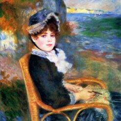 Hand-Painted Reproduction of Pierre-Auguste Renoir’s "By the Seashore" (1883) | Custom Oil Painting on Canvas from Dafen Village