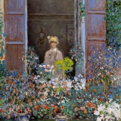 Claude Monet Impressionist Art: Camille Monet at the Window, Argenteuil – Fine Art Reproduction in Oil