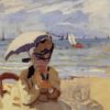 camille sitting on the beach at trouville 1871.jpgLarge