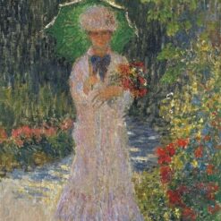 Claude Monet's Iconic Camille with Green Parasol (1876) | Handcrafted Oil Painting from Dafen Village Studio