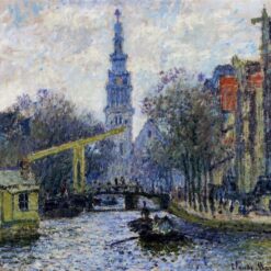 Impressionist Canal in Amsterdam Oil Painting by Claude Monet (1874) – Custom-Made Reproduction from Dafen Village