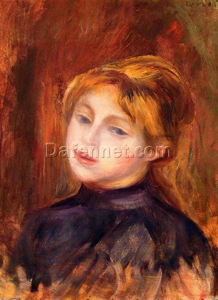 Reproduction of Pierre-Auguste Renoir’s “Catulle Mendès” – Hand-Painted Portrait of French Poet on Canvas | Dafen Village