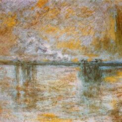 Impressionist Style Charing Cross Bridge (1899-1901) by Claude Monet | Hand-Painted Oil Painting | Exclusive Art from Dafen Village