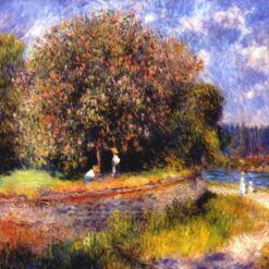 Reproduction of Pierre-Auguste Renoir’s "Chestnut Tree Blooming" – Hand-Painted Oil Painting of Lush Spring Scene on Canvas | Dafen Village