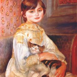 Renoir’s "Child with Cat (Julie Manet)" – Custom Oil Painting Reproduction for Lovers of Family and Childhood Art | Dafen Village