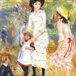 Reproduction of Pierre-Auguste Renoir’s "Children on the Seashore" – Hand-Painted Seaside Childhood Portrait on Canvas | Dafen Village