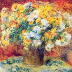 Authentic Reproduction of Renoir’s "Chrysan the Mums" – Custom Oil Painting of 1881-1882 Floral Still Life | Dafen Village