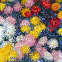 Custom Oil Painting of Chrysanthemums by Claude Monet (1897) – Vibrant Floral Artwork for Modern Interiors