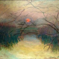 Claude Monet’s Sunset (Coucher de soleil) - 1880 Masterpiece Reproduction | High-Quality Oil Painting from Dafen Village