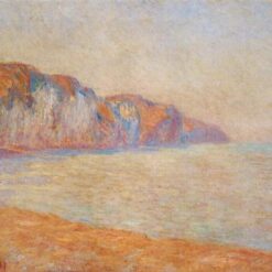 Custom Impressionist Oil Painting of Cliff at Pourville in the Morning (1897) – Reproduction of Claude Monet’s Seascape Masterpiece from Dafen Village
