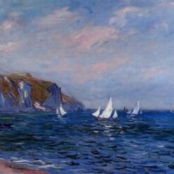 Reproduction of Monet’s Cliffs and Sailboats at Pourville (1882) – Fine Art Oil Painting by Dafen Village Artists