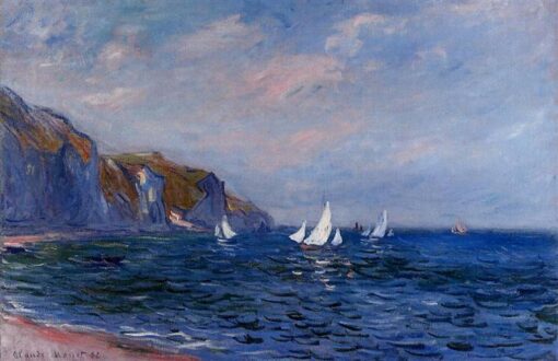 Reproduction of Monet’s Cliffs and Sailboats at Pourville (1882) – Fine Art Oil Painting by Dafen Village Artists