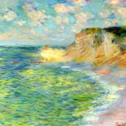 Hand-Painted Cliffs at Amont by Claude Monet - Beautiful 1885 Impressionist Landscape Artwork - Dafen Village Studio