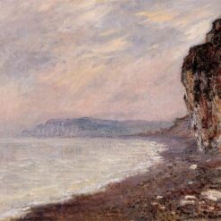 Custom Oil Painting of Cliffs at Pourville in the Fog by Claude Monet, 1882 – Ideal for Living Room Decor | Dafen Village Studio