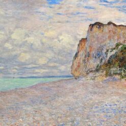 Claude Monet Cliffs Near Dieppe (1882) Reproduction - Classic French Seaside Landscape | Hand-Painted by Dafen Village Artists