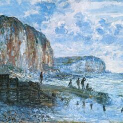 Monet’s Cliffs of Les Petites-Dalles (1880) - Handcrafted Oil Painting Reproduction - Seascape Artwork by Dafen Village