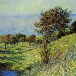 1881 Claude Monet Cliffs of Varengeville, Gust of Wind Oil Painting – Original Reproduction by Dafen Village Artist