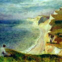 Custom Oil Painting of Renoir’s "Cliffs on the Coast Near Pourville" – Hand-Painted Landscape on Canvas | Dafen Village