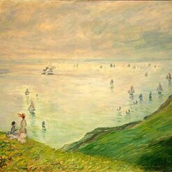 Custom Reproduction of Cliffs Walk at Pourville by Claude Monet | Impressionist Coastal Art | Dafen Village Studio