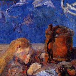 Paul Gauguin "Clovis Gauguin Asleep" 1884 - Authentic Oil Painting Reproduction | Elegant Canvas Art from Dafen Village