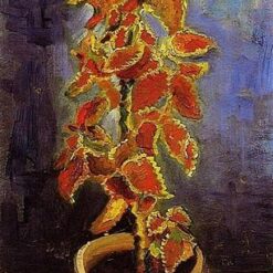 Hand-Painted Van Gogh Coleus Plant in a Flowerpot 1886 – Beautiful Botanical Art by Dafen Village Studio