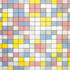 Piet Mondrian 'Composition with Grid IX' (1919) – Iconic Minimalist Oil Painting Reproduction