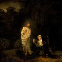 Hand-painted Rembrandt 'Noli me tangere' 1651 – The Powerful Moment of Christ's Encounter with Mary Magdalene
